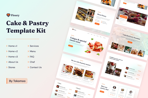 [Download] Floury | Cake & Pastry Elementor Template Kit 