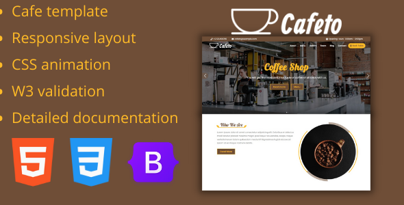 [Download] Cafeto – Cafe & Coffee Shop Landing Page Template 