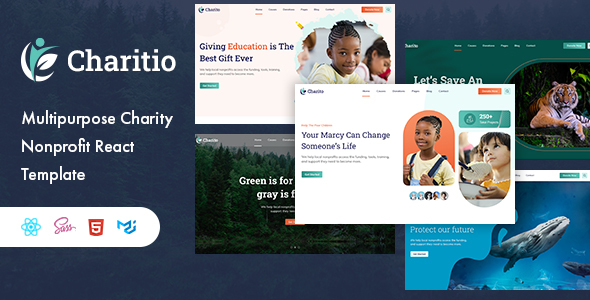 [Download] Charitio – Multipurpose Charity Nonprofit React Template 