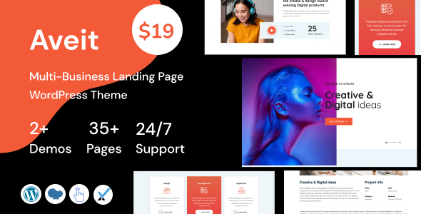 [Download] Aveit –  Landing Page WordPress Theme 
