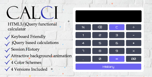 [Download] Calci – Advanced HTML5/jQuery Functional Calculator 