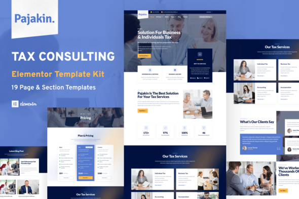[Download] Pajakin – Tax Consultant & Financial Advisor Template Kit 