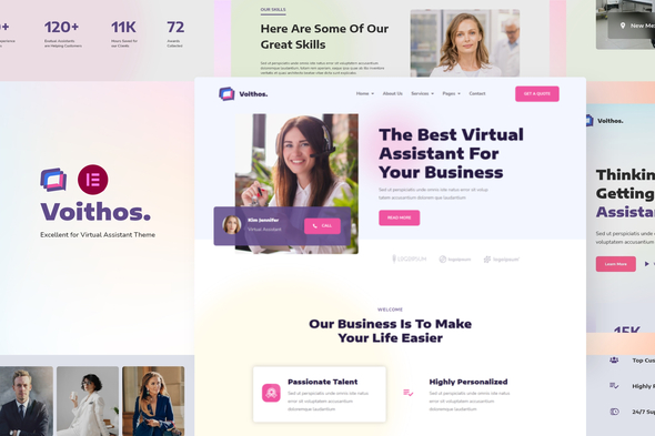 [Download] Voithos | Personal Virtual Assistant Elementor Template Kit 