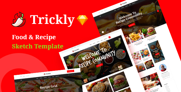 [Download] Trickly Food Recipe Sketch Template 