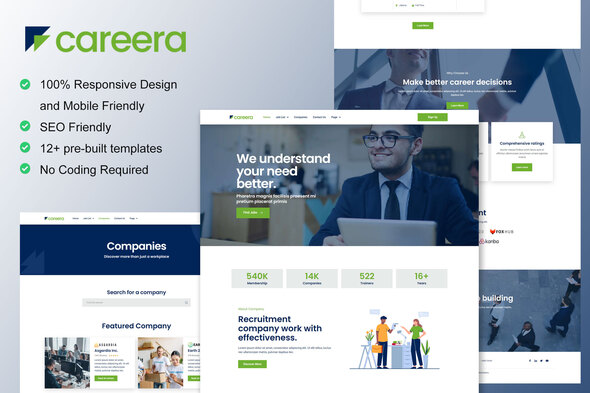 [Download] Careera – Recruitment Agency Elementor Template Kit 