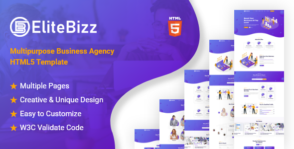 [Download] EliteBizz – Multipurpose Business Agency HTML5 Template 