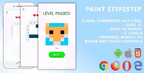 [Download] Paint Step2Step. Mobile, Html5 Game .c3p (Construct 3) 