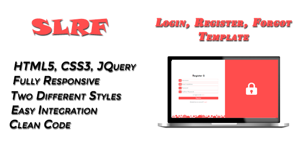 [Download] SLRF – Login, Register & Forgot Templates 