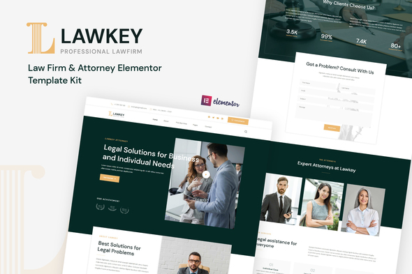 [Download] Lawkey – Law Firm & Attorney Elementor Template Kit 
