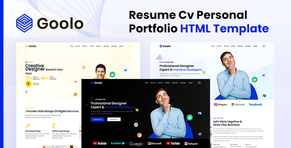 [Download] Goolo | Resume Personal Portfolio HTML Template 