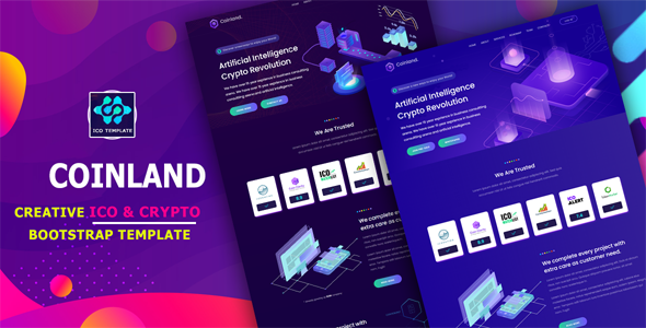 [Download] Coinland – ICO & Crypto Bootstrap Template 