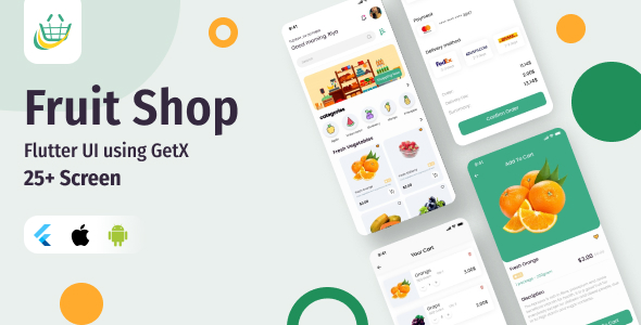 [Download] FruitShop App v1.0.0 – Flutter UI Kit using GetX 
