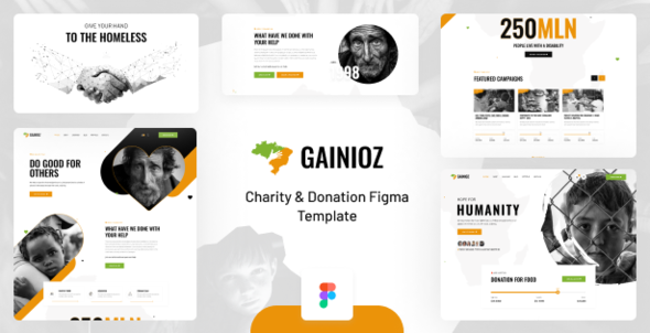 [Download] Gainioz – Charity & Donation Figma Template 