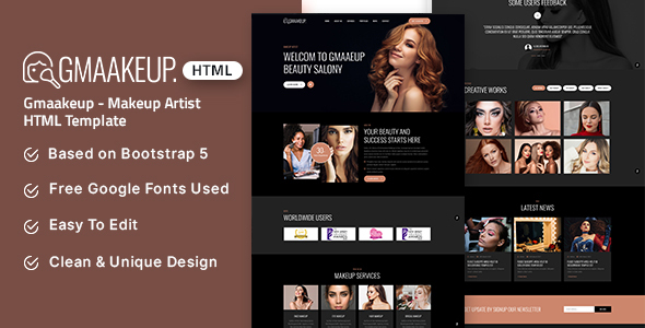 [Download] Gmaakeup – Makeup Artist HTML Template 