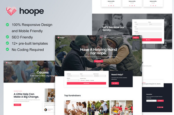 [Download] Hoope – Charity & Donation Elementor Template Kit 