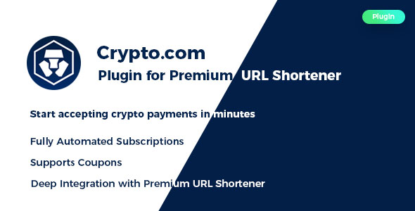 [Download] Crypto.com Payment & Subscription Plugin for Premium URL Shortener 