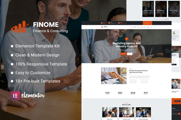 [Download] Finome – Finance & Business Elementor Template Kit 
