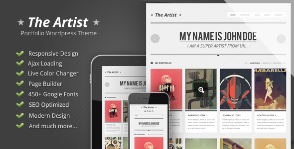 Download The Artist – Clean Responsive Portfolio Theme Nulled 
