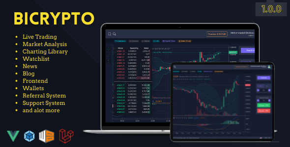 [Download] Bicrypto – Crypto Trading Platform, Watchlist, KYC, Charting Library, Wallets, Binary Trading, News 