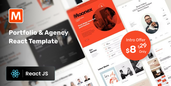 [Download] Moonex – Portfolio & Agency React Template 