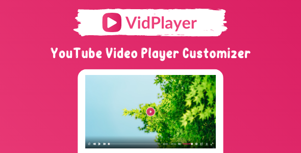 Nulled VidPlayer – YouTube Video Player Customizer free download