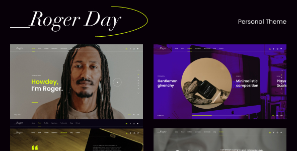 Nulled Roger Day. – Personal CV/Resume HTML Template free download