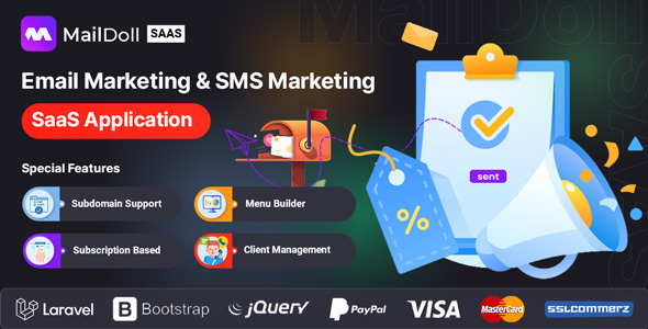 Nulled Maildollsaas – Email Marketing & SMS Marketing SaaS Application free download