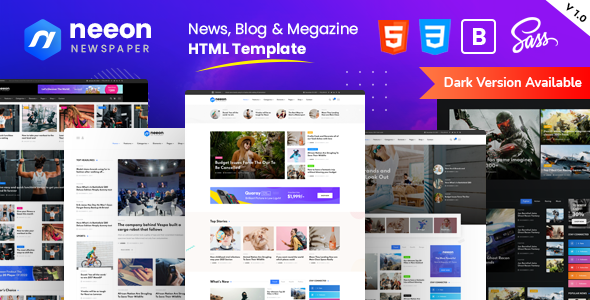 Nulled Neeon – News Magazine HTML Template free download