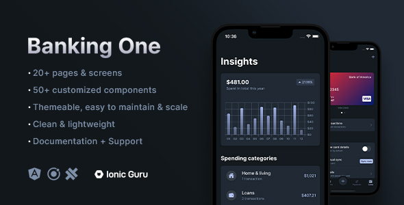 [Download] Banking One | Mobile App Template | Ionic 6 | Capacitor 3 
