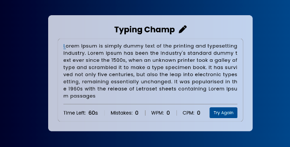 [Download] Typing Champ – Html5 And Javascript Game 