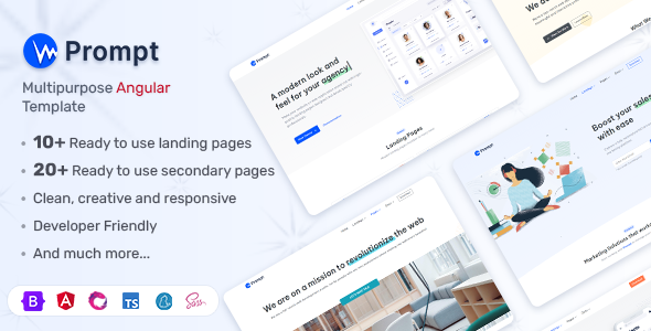 Nulled Prompt – Modern & Multipurpose Angular Template free download