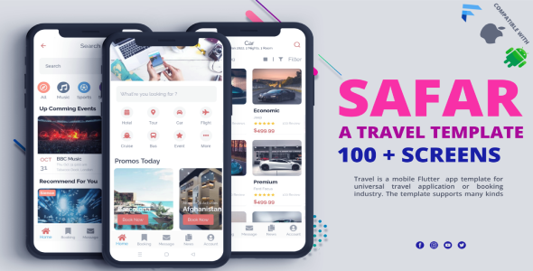[Download] Flutter travel app template with null safety 