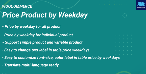 [Download] Price Product by Weekday for WooCommerce 