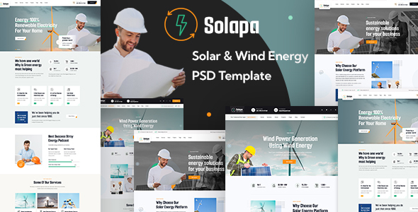 [Download] Solapa – Solar and Wind Energy PSD Template 