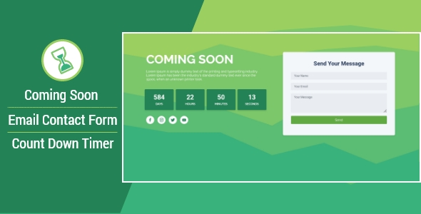 [Download] Coming Soon Landing Page With Countdown Timer and Email Contact Form 