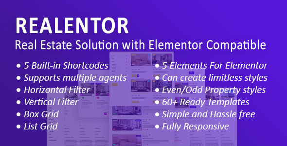 [Download] Realentor: Real Estate Plugin and Addons for Elementor of WordPress 