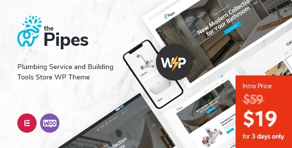 [Download] The Pipes – Plumbing Service and Building Tools Store WordPress Theme 