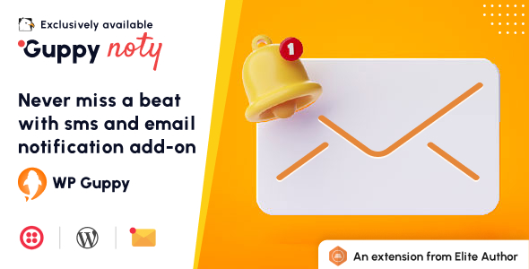 Nulled Guppy Noty –  SMS and Email Notifications Extension for WP Guppy Pro free download