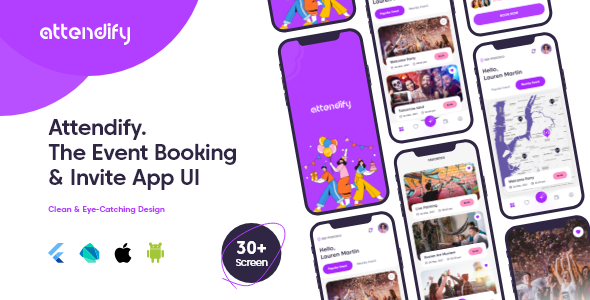 [Download] Attendify Event Flutter App UI – Android & iOS 