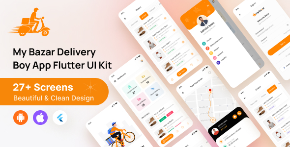 [Download] My Bazar Delivery App UI Kit 