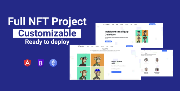 [Download] Complete NFT project, landing page 