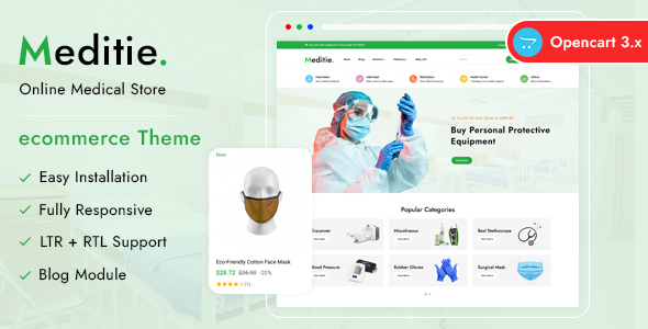 [Download] Meditie – The Medical Store Opencart 3.x Responsive Theme 