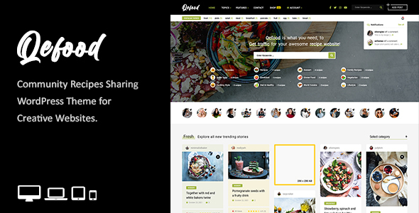 [Download] Qefood – Community Sharing WordPress Theme 