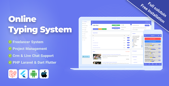 [Download] OTS – Online Typing Freelancer System – Project Management & Crm With Flutter Applications 