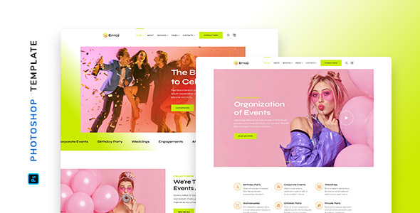 [Download] Emodji – Event Agency Template for Photoshop 