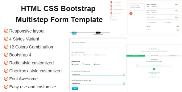 [Download] HTML CSS Bootstrap Multistep Form Template 
