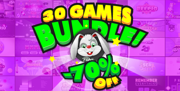 [Download] 30 Games bundle #1 – HTML5, mobile adaptive, construct 2, construct 3 games 