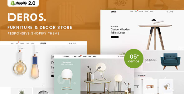 Nulled Deros – Furniture & Decor Responsive Shopify Theme free download