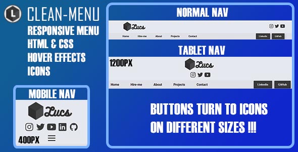 Nulled Responsive Navbar with HTML, CSS and Javascript free download
