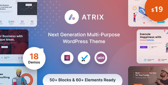 [Download] Atrix – Creative Multipurpose WordPress Theme 